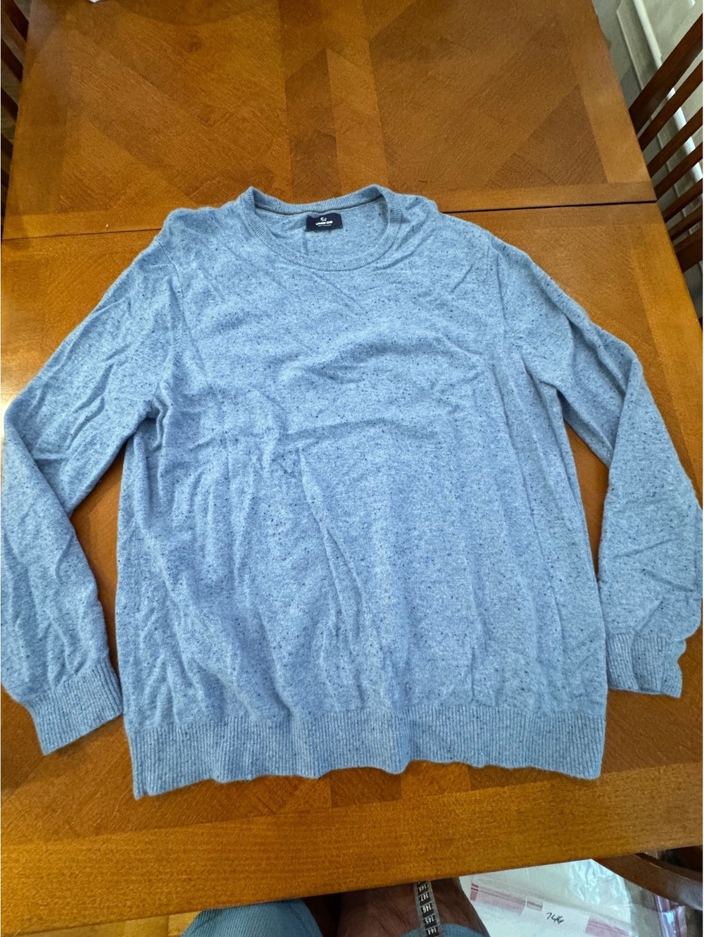 Lands' End Light Blue 100% Cashmere Crew Neck Sweater XXL 638